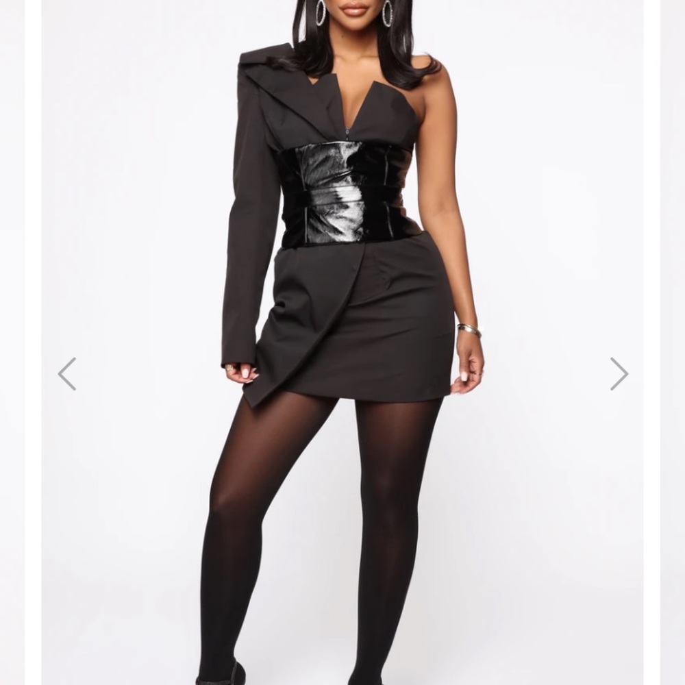 Sexy one shoulder blazer dress